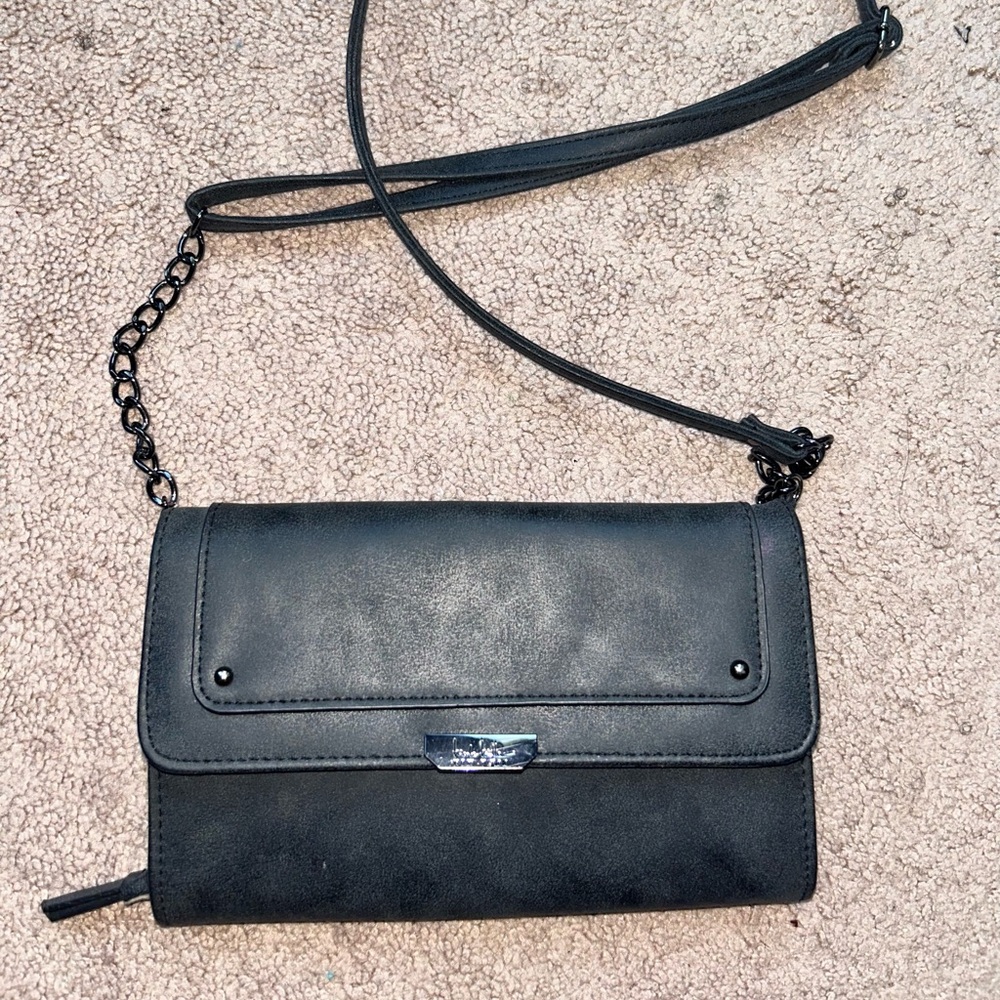 Dark Grey Nicole Miller New York Crossbody Bag